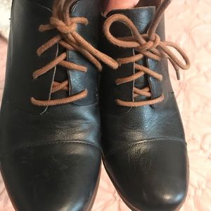 Black leather booties size 8.5